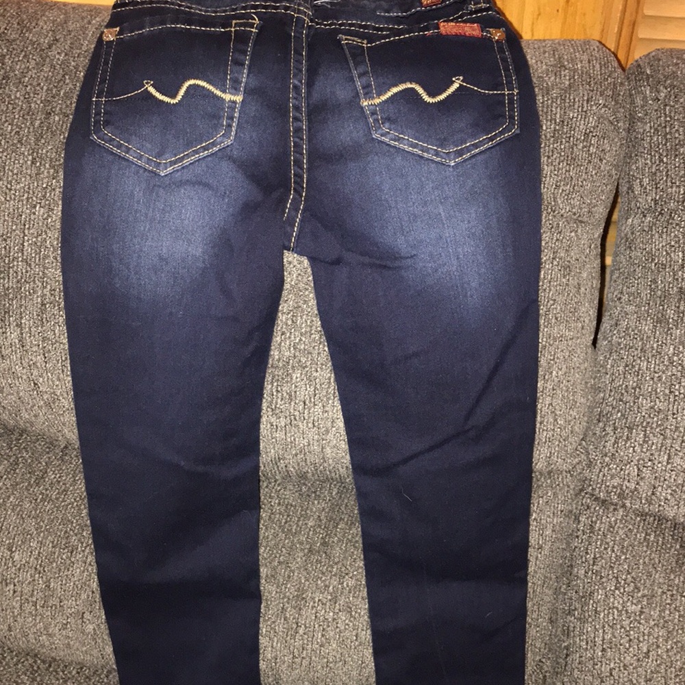 Girls 7 For All Mankind skinny jeans